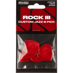 Dunlop 570P138 - Médiator Rock III Custom Jazz III sachet de 6