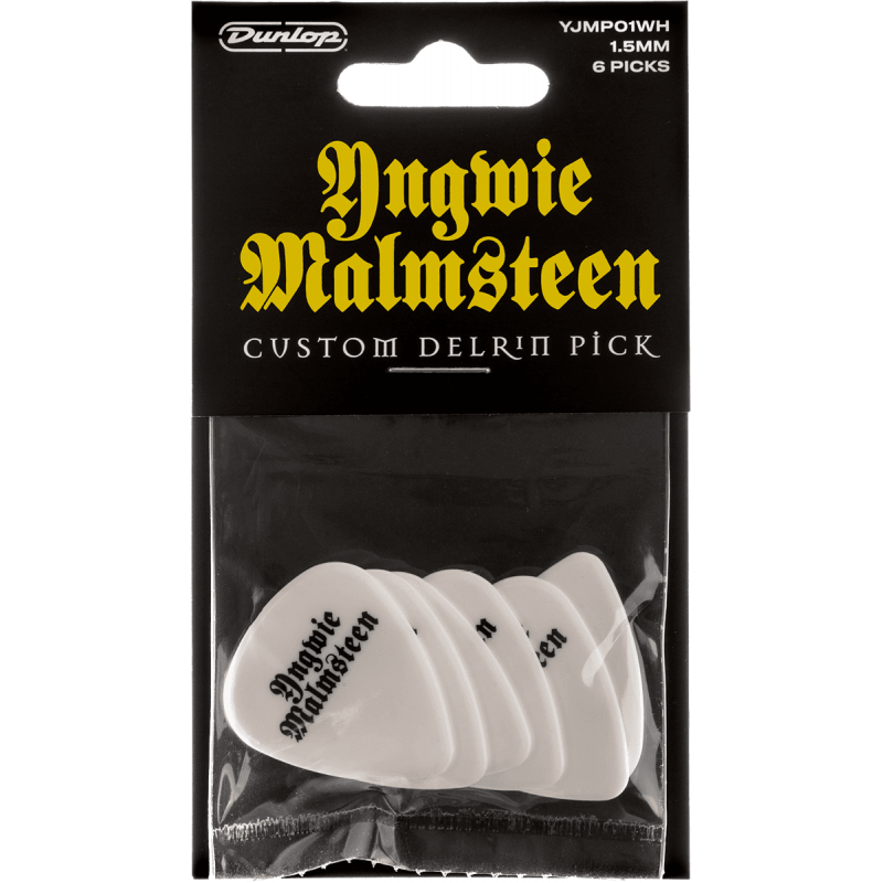 Dunlop YJMP01WH - Médiator Yngwie Malmsteen Delrin 1,5mm sachet de 6