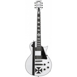 Ltd  IRONCROSS-SW - Guitare Électrique  Signature James Hetfield Ironcross Snow White