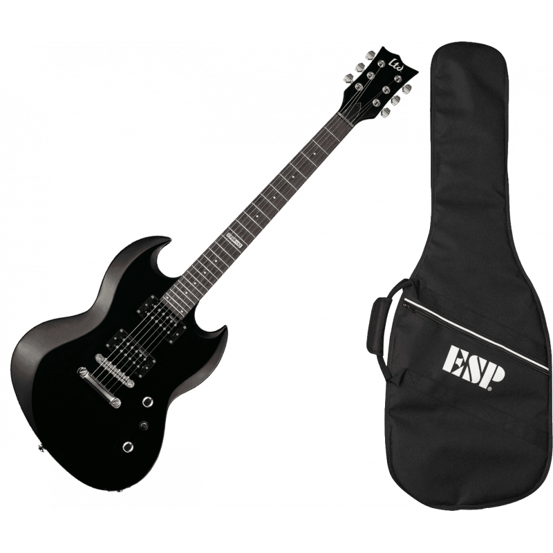 Ltd  VIPER10KIT-BLK - Pack Guitare Électrique Viper 10 Black + Housse