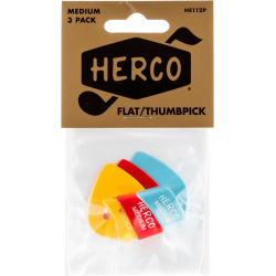 Herco  HE112P - Sachet De 3 Médiators Pouce Medium