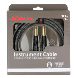 Kirlin IWB201-3CA - Cable Guitare Kirlin 3m Jack Jack Gris