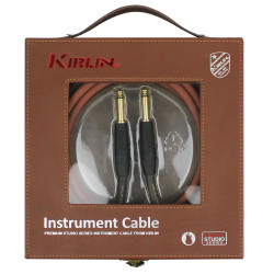 Kirlin ITD201-3MA - Cable Guitare Kirlin 3m Jack Jack Marron