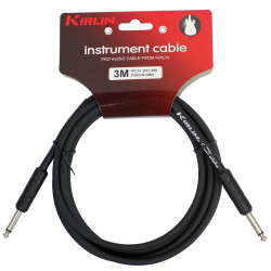 Kirlin IPCH241-3BK - Cable Guitare  3m Jack Jack Noir