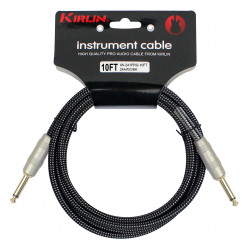 Kirlin IW241-3BK - Cable Guitare  3m Jack Jack Noir