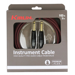 Kirlin IWB201-3BR - Cable Guitare  3m Jack Jack Noir/R