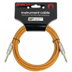 Kirlin IW241-3OR - Cable Guitare  3m Jack Jack Orange