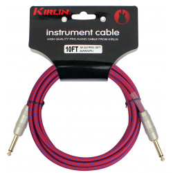 Kirlin IW241-3PU - Cable Guitare  3m Jack Jack Violet