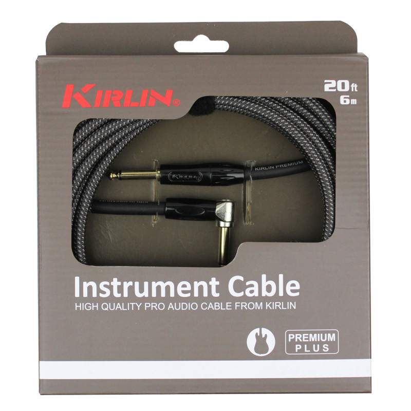 Kirlin IWB202-6CA - Cable Guitare  6m Jack Jack Coude