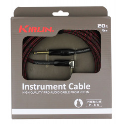 Kirlin IWB202-6BR - Cable Guitare  6m Jack Jack Coude