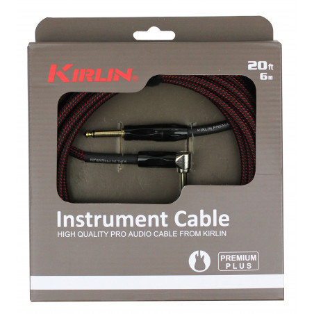 Kirlin IWB202-6BR - Cable Guitare  6m Jack Jack Coude