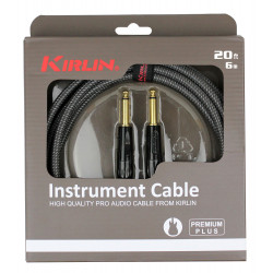 Kirlin IWB201-6CA - Cable Guitare  6m Jack Jack Gris