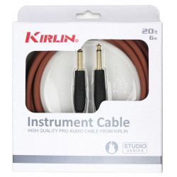 Kirlin IT201-6MA - Cable Guitare  6m Jack Jack Marron