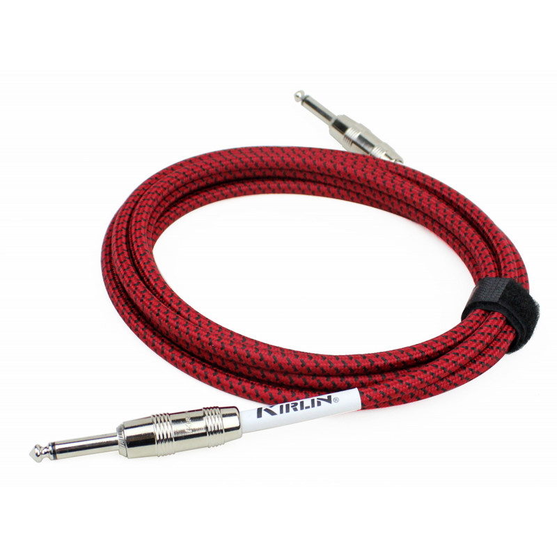 Kirlin IWC201-6RD - Cable Guitare  6m Jack Jack Rouge