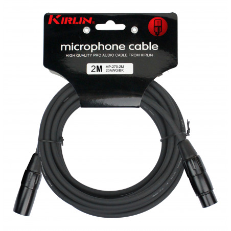 Kirlin MP270-2BK - Cable Micro  2m Xlr M-Xlr F Noir