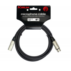 Kirlin MW480-3BK - Cable Micro  3m Xlr M - Xlr F Noir