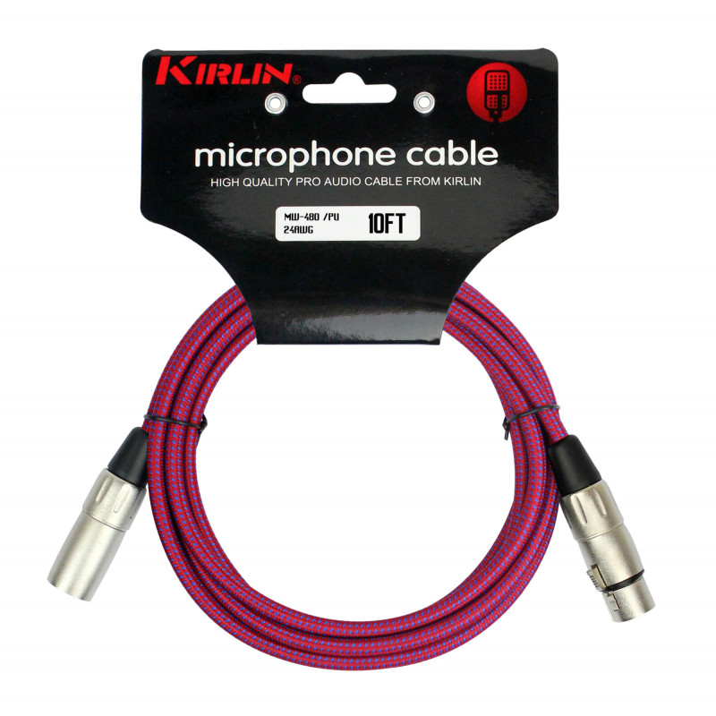 Kirlin MW480-3PU - Cable Micro  3m Xlr M - Xlr F Viol