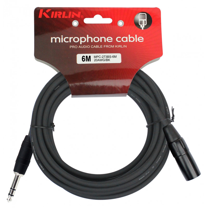 Kirlin MPC273-6BK - Cable Micro  6m Xlr F-Jack St Noir