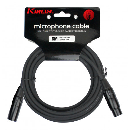 Kirlin MP270-6BK - Cable Micro  6m Xlr M-Xlr F Noir