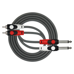 Kirlin LGA404-3BK - Cable Patch  2xrca-2xjack 3m Noir