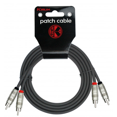 Kirlin AP401-1BK - Cable Patch  2xrca-2xrca 1m Noir