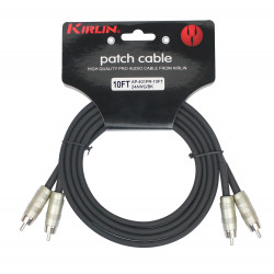 Kirlin AP401-3BK - Cable Patch  2xrca-2xrca 3m Noir