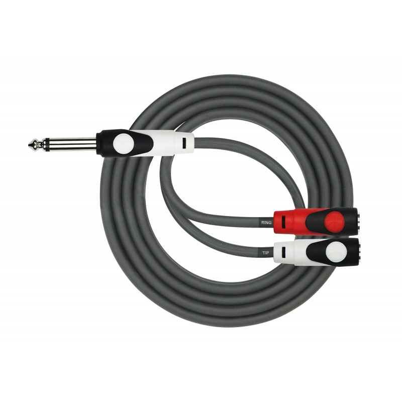 Kirlin LGY338L-1BK - Cable Patch Y  2xjack-Jack 6.35 Nr