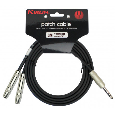 Kirlin Y338-3BK - Cable Patch Y  2xjack-Jack 6.35 Nr