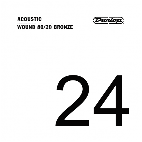 Dunlop  DAB24 - Corde acoustique 80/20 Bronze .024, filée