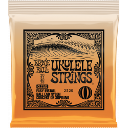 Ernie Ball 2329 - Jeu de cordes Ukulele concert/soprano nylon à boule 28-40