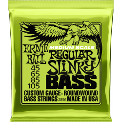 Ernie Ball 2856 - Jeu de cordes guitare basse Regular Slinky medium scale 45-105