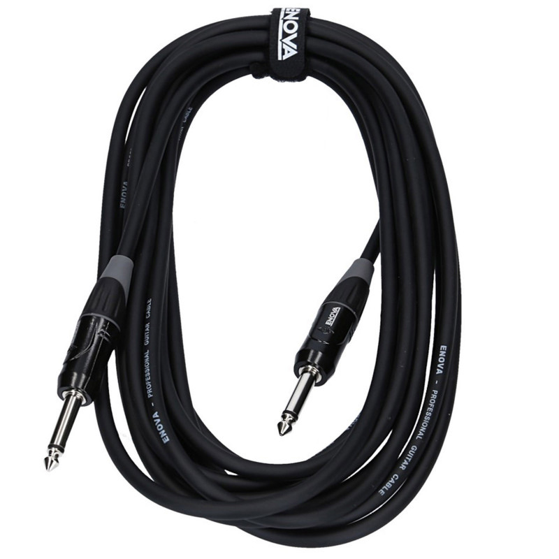 Enova PLMM2-3 - Câble instrument Jack/Jack, 3 mètres, noir