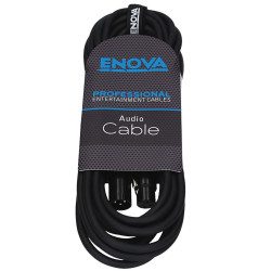 Enova XLFM-6 - Câble micro XLR mâle/XLR femelle, 6 mètres, noir