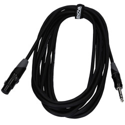 Enova XLFPLM3-3 - Câble micro XLR femelle/Jack stéréo, 3 mètres, noir