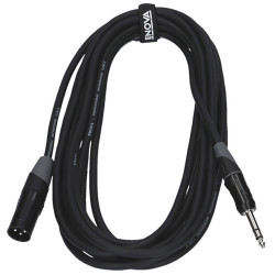 Enova XLMPLM3-6 - Câble micro XLR mâle/Jack stéréo, 6 mètres, noir
