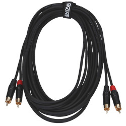 Enova CLMM-1 - Câble patch 2x RCA mono/2x RCA mono, 1 mètre, noir