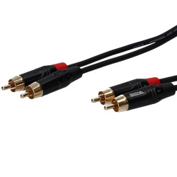 Enova CLMM-1 - Câble patch 2x RCA mono/2x RCA mono, 1 mètre, noir