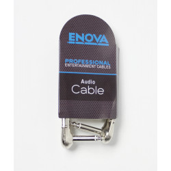 Enova PRMM2-0.2 - Câble patch Jack mono/Jack mono, 0.20 mètres, noir