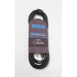 Enova PSMM3-6 - Câble patch Mini Jack stéréo/Mini Jack stéréo, 6 mètres, noir