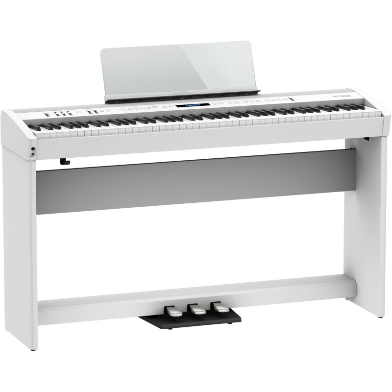 Roland Pack FP-60X WH - Piano numérique - blanc - 88 touches + pédalier & stand
