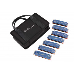 Pack de 7 Harmonicas Fender Midnight Blues (avec étui)