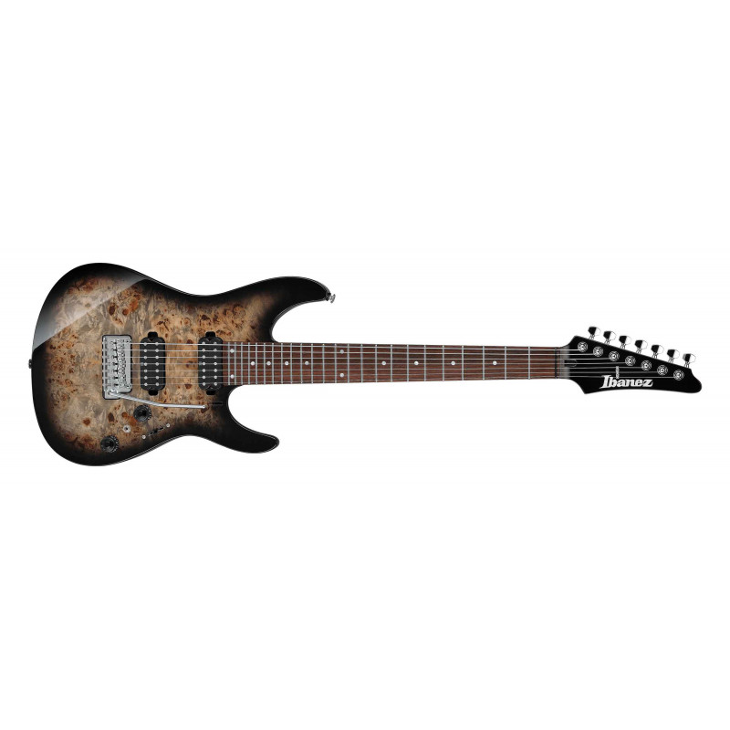 Ibanez AZ427P1PB-CKB Charcoal Black Burst - Guitare électrique 7 cordes (+ housse)