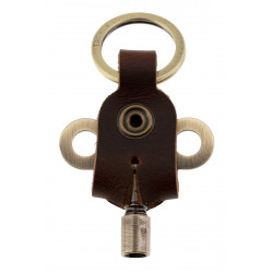 Tackle Instrument TKDK-AB - Clé accordage Timekeepers + Porte clé cuir - Antique Brass