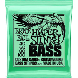 Ernie Ball 2841 - Jeu cordes basse électrique Hyper Slinky - 40-100