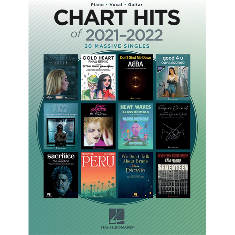 Chart Hits of 2021-2022 - Piano, Voix et Guitare