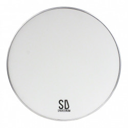 Sparedrum M3W14 - Peau 14" mute 3 plis - Mesh silencieuse - Blanc