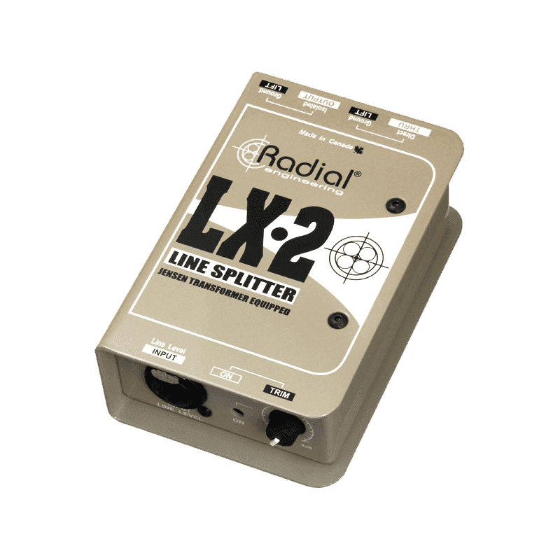 Radial LX2 - Splitter/atténuateur passif niveau ligne 1 entrées/2 sorties