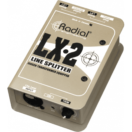 Radial LX2 - Splitter/atténuateur passif niveau ligne 1 entrées/2 sorties