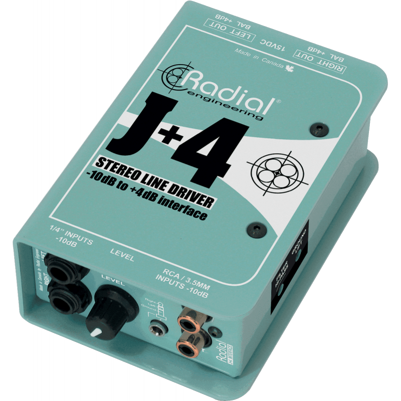 Radial J+4 - DI convertisseur stéréo -10/+4 dB