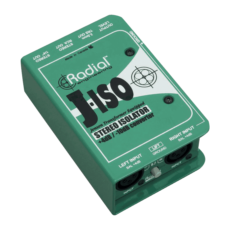 Radial J-ISO - DI convertisseur stéréo -10/+4 dB